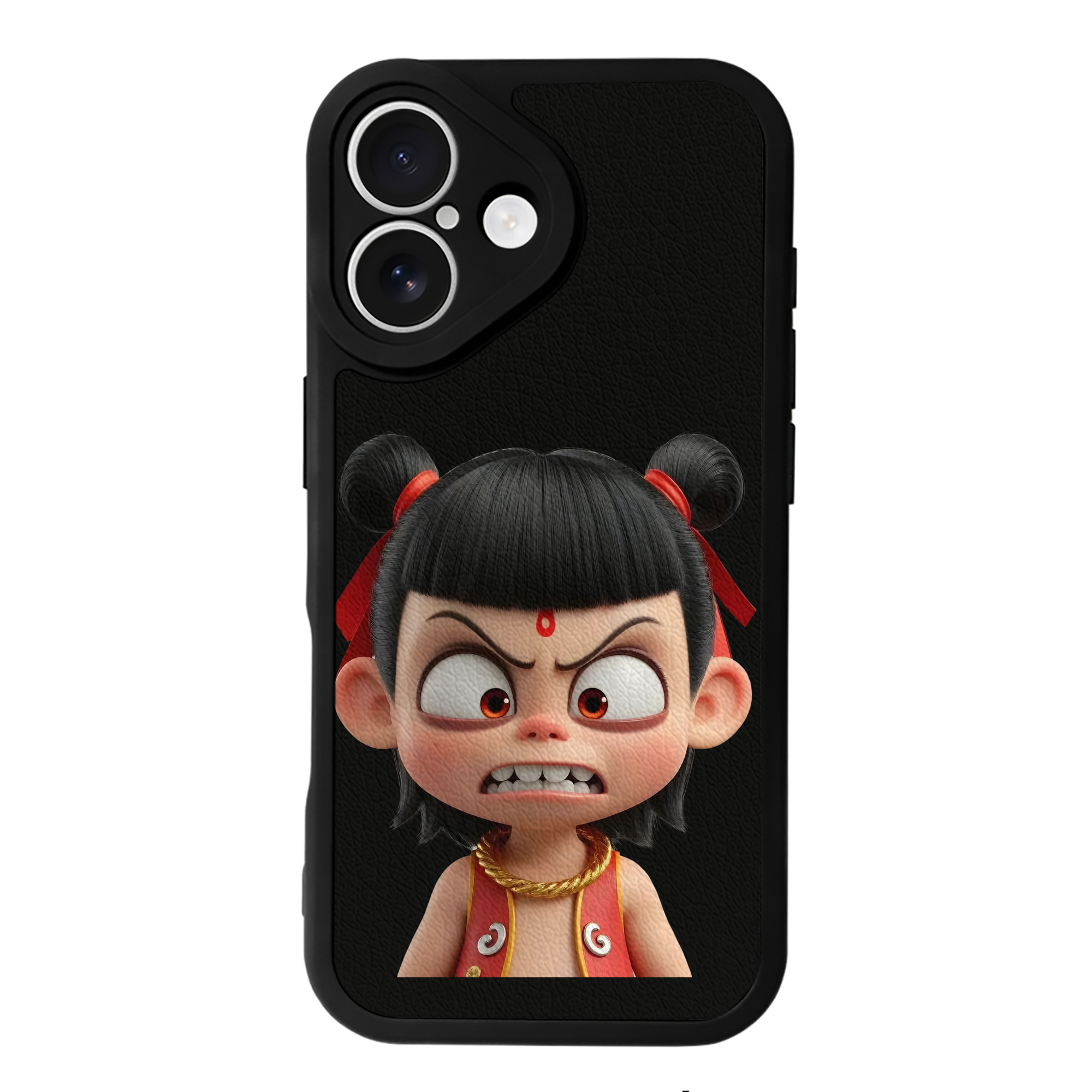 （画像用） Ne Zha 2 ナタ 魔童の大暴れ 【iPhone 16シリーズ対応】シリコンスマホケース（レザー調） 材質：シリコン